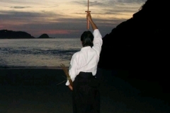 Sword Practice on Zipolite Beach