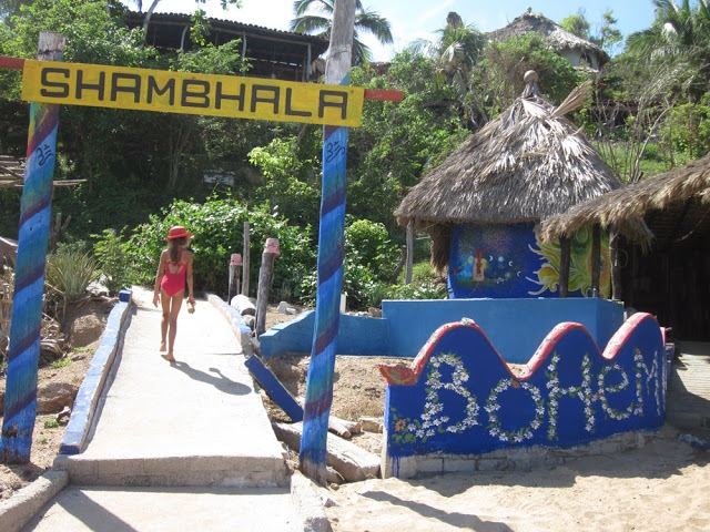 Shambhala Entry Sign from Zipolite Beach